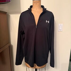 Under Armour Black Tech Quarter Zip Long Sleeve Pullover Top